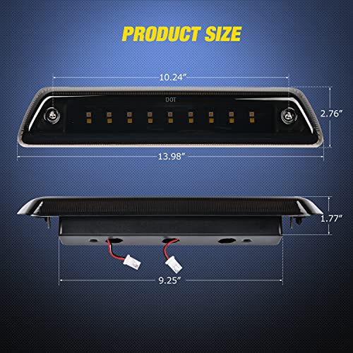 Image of Nilight Third Brake Light for Ford F-150 2009-2014, Smoked Lens