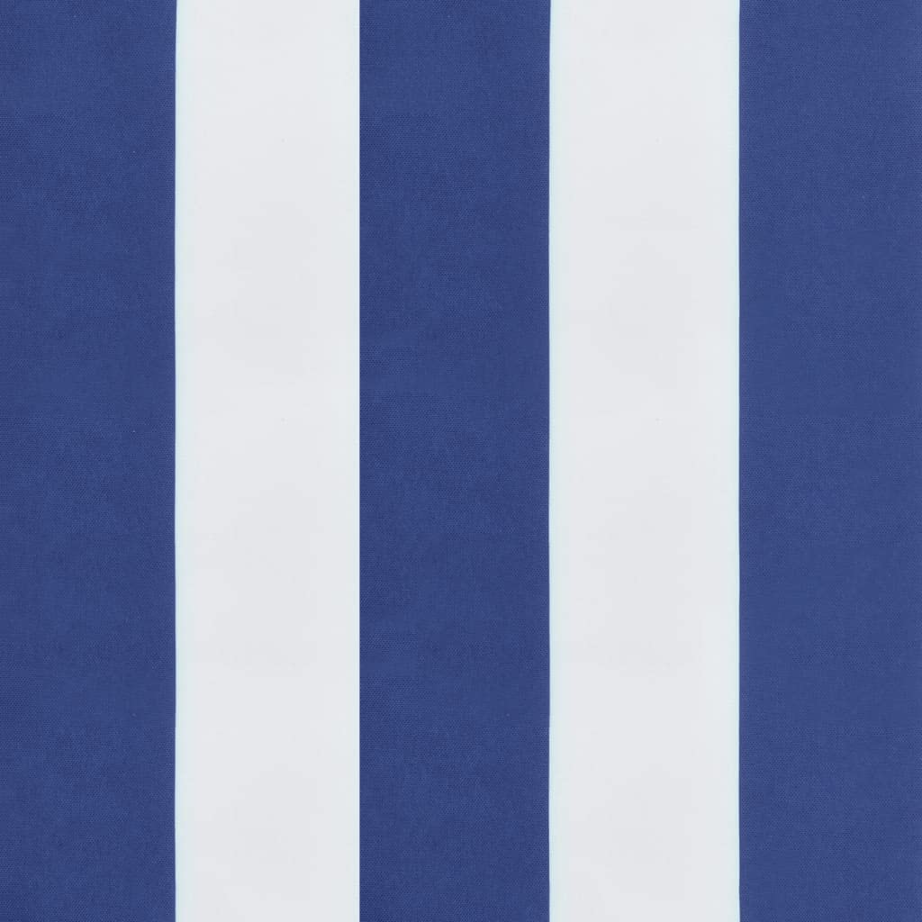 vidaXL Coussin de Banc de Jardin, Coussin de Siège, Coussin de Banc de Patio, Coussin de Meuble de Jardin d'Extérieur, Rayures Bleues/Blanches 150x50x7 cm