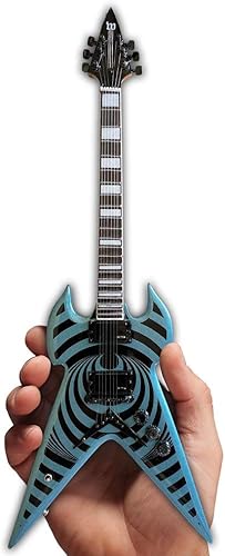 AXE HEAVEN Miniatura Azul Vértigo Mini Guitarra Guitarra Replica Coleccionable - MODELO DECORATIVO