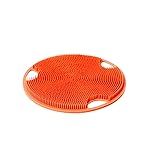 Boie USA Flat Body Scrubber - Hygienic, Exfoliating Loofah Alternative - Feels Like Silicone Scrubber Gentle on Sensitive Skin, Hypoallergenic, BPA- & Latex-Free, Made in The USA (Orange)