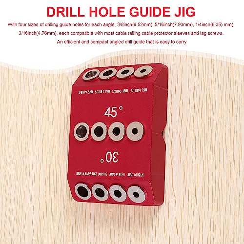 Aboiledy 30/45/90 ° Winkelbohrloch-FüHrungslehre für Abgewinkeltes und Gerades Loch, KabelgeläNder-Zugschrauben-Bohrschablone, 1 STÜCK