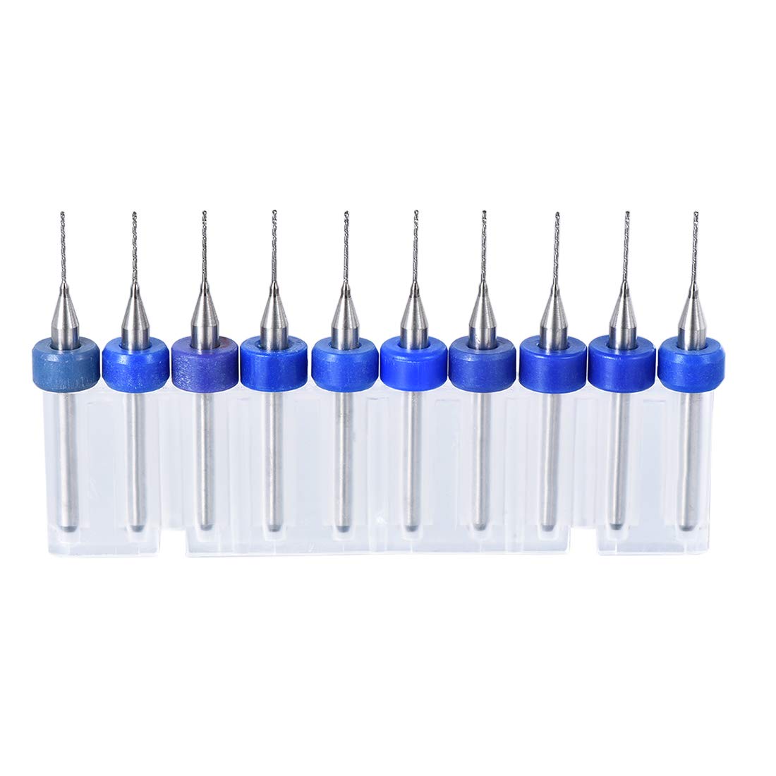 uxcell PCB Drill Bits 0.5mm Tungsten Carbide Rotary Tool Jewelry CNC Engraving Print Circuit Board Micro Drill Bits 1/8 Inch Shank 1 Set (10 Pcs)