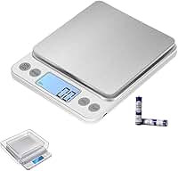 Balança Digital de Precisão para Cozinha 0,1g a 2kg Mini Inox Tara Visor LCD Pilhas Inclusas Confeitaria Café Especial Joias Suplementos Portátil 6 Unidades de Medida