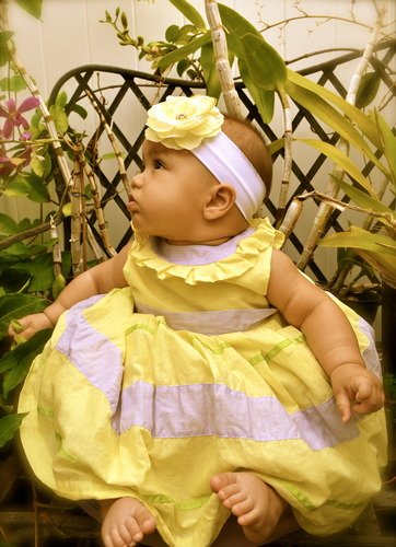 Infant Girls Emma Rhinestone Flower Soft Baby Headband Fits Newborn to 12 Months (White)2