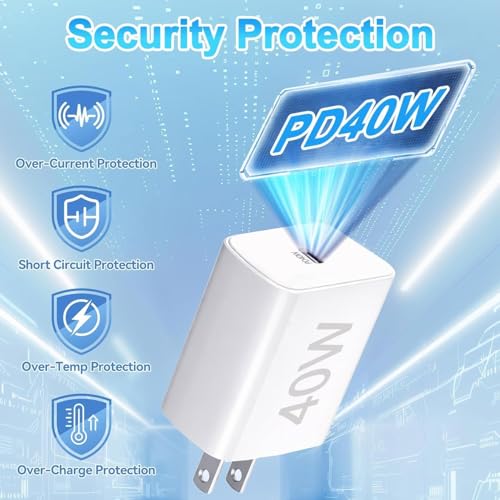 Image of iPad Charger Fast Charging,[Apple MFi Certified]40W Fast USB C Charger Block 10FT USB C to C Cable Cord for iPad Pro 13 /12.9 /11 inch,iPad A16 11 /10th,iPad Air 13 /11 inch M4 /M3 /M2 /5th /4th,iPad mini 7 /6
