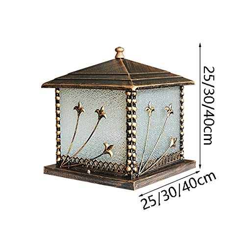 Borne pilier E27 extérieure carrée de 30cm pour sécuriser vos allées - 2