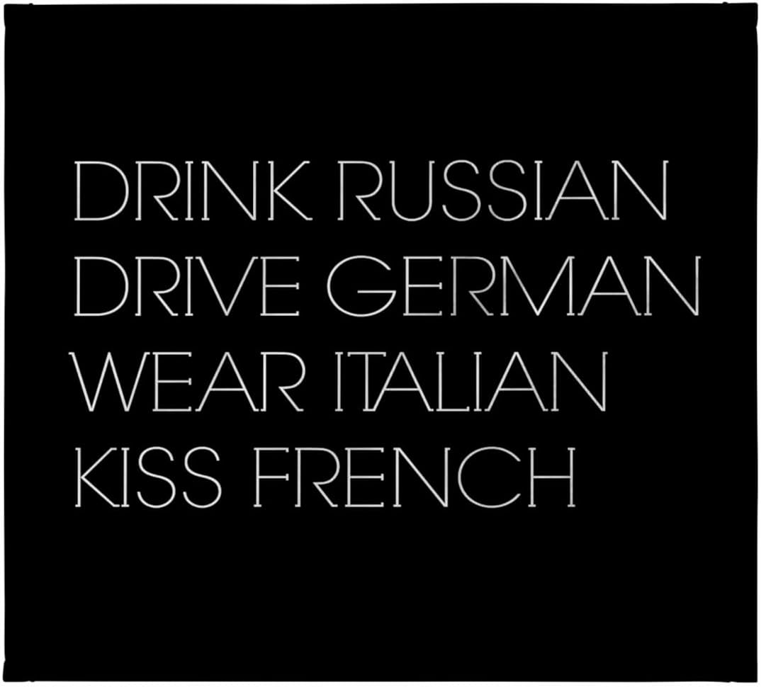 3dRose Drink Russian Drive German Wear Italian Kiss French 22x30 Bath Hand Pool Towel
