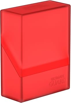 Ultimate Guard Boulder 40+ Classic, Deck Case for 40 Double-Sleeved TCG Cards, Ruby, Secure & Durable Storage for Trading Card Games, Soft-Touch Finish