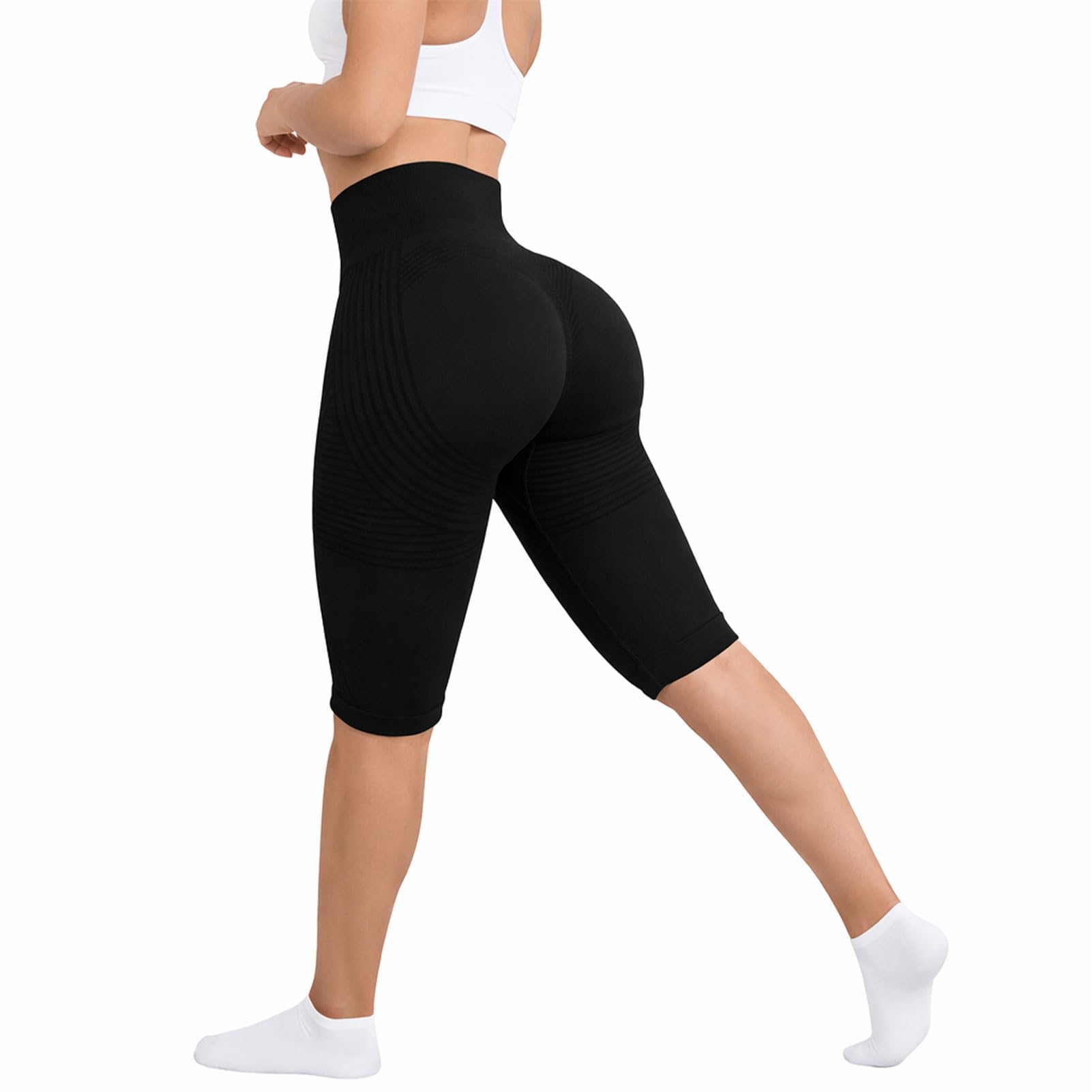 Generico Leggings 3D Anticellulite Donna Vita Alta – Leggins Modellanti a Compressione Graduata Senza Cuciture, Pantaloni Fitness Traspiranti Squat-Proof per Palestra e Yoga