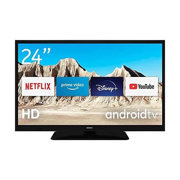 Nokia-Smart-TV-Television-24-pulgadas-60-cm-Android-TV-12V-para-Autocaravana-HD-LED-WiFi-DVB-CS2T2-Android-90-Google-Assistent-YouTube-Netflix-DAZN-Prime-Video-Disney Nokia-Smart-TV-Television-24-pulgadas-60-cm-Android-TV-12V-para-Autocaravana-HD-LED-WiFi-DVB-CS2T2-Android-90-Google-Assistent-YouTube-Netflix-DAZN-Prime-Video-Disney
