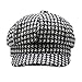 KORIXINE Women's Beret Caps French Hats Houndstooth Newsboy Hats for Women Girls Fashion Paperboy Cap Black