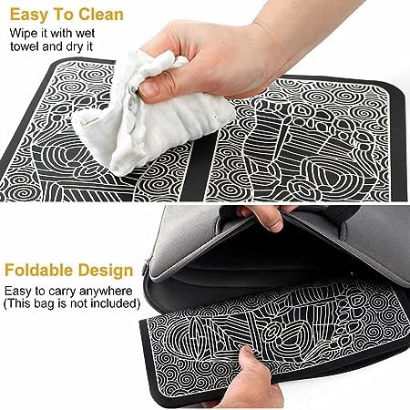 Beykury Foot Massage Pain Relief, Electric EMS Massage Machine Matte, Rechargible Portable Folding Automatic 8 Mode/19 with intensity for feet, hand equipment for body, men and women (1 pack)