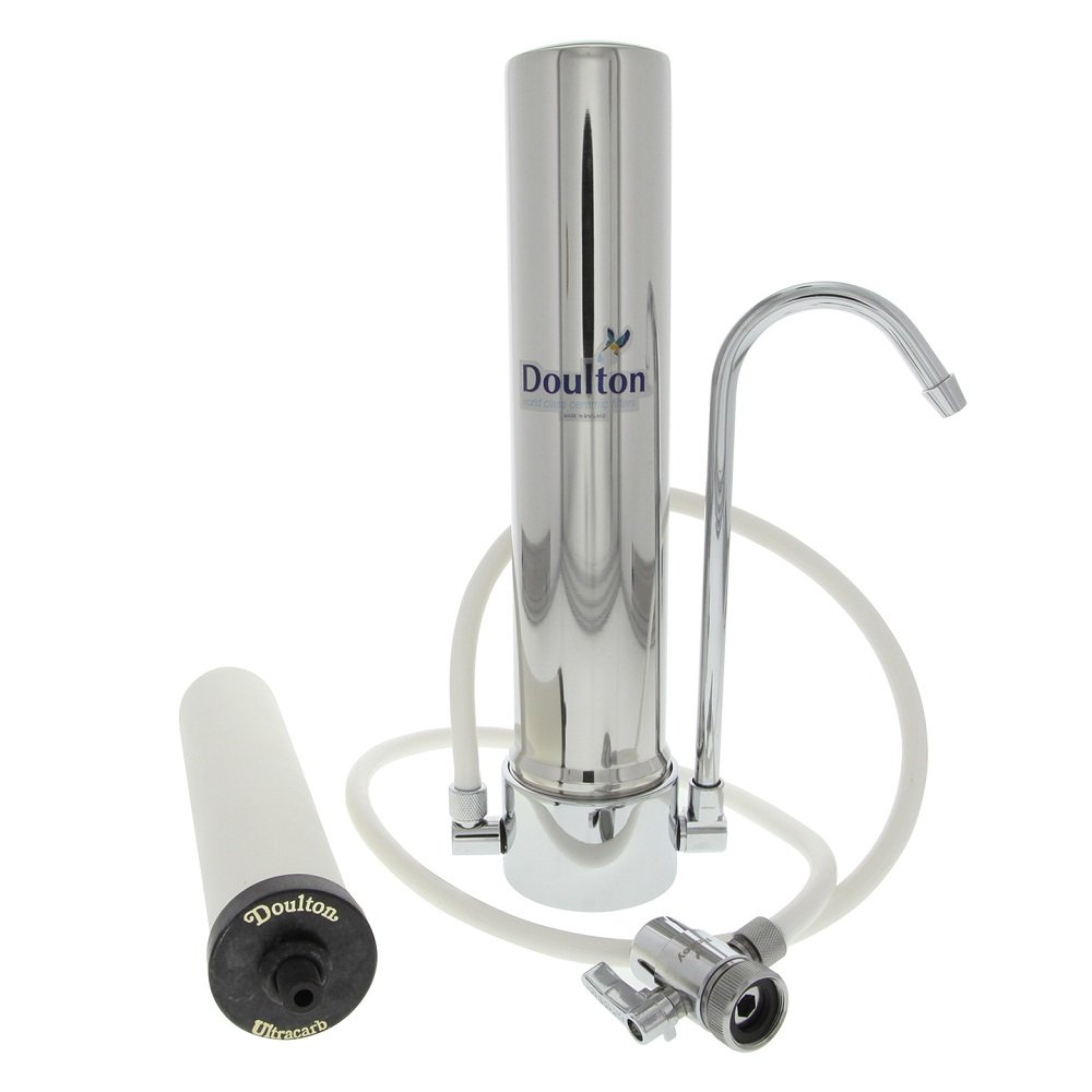 DOULTON W9331208 Countertop Filter System with stainless steel housing and diverter valve
