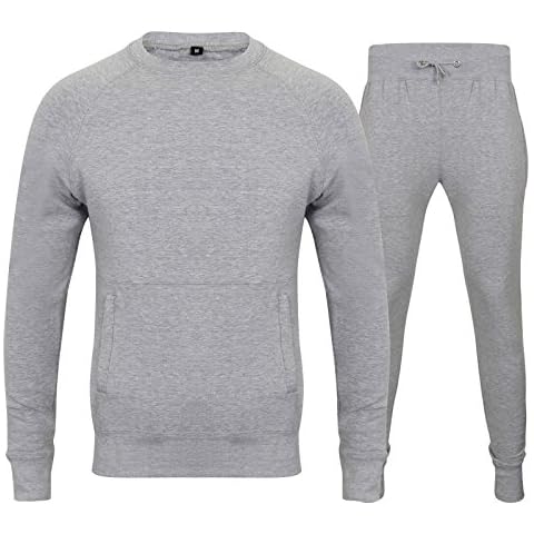 Fabrica Fashion Designer Tracksuit skinny fit stretch body fit zipped top and joggers with zipped pockets (Small, Grey) Cover