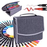 Swemos Markers for Adult Coloring Book, 120 Colors Art Markers Set Dual Tip Brush Pen, Coloring Mark