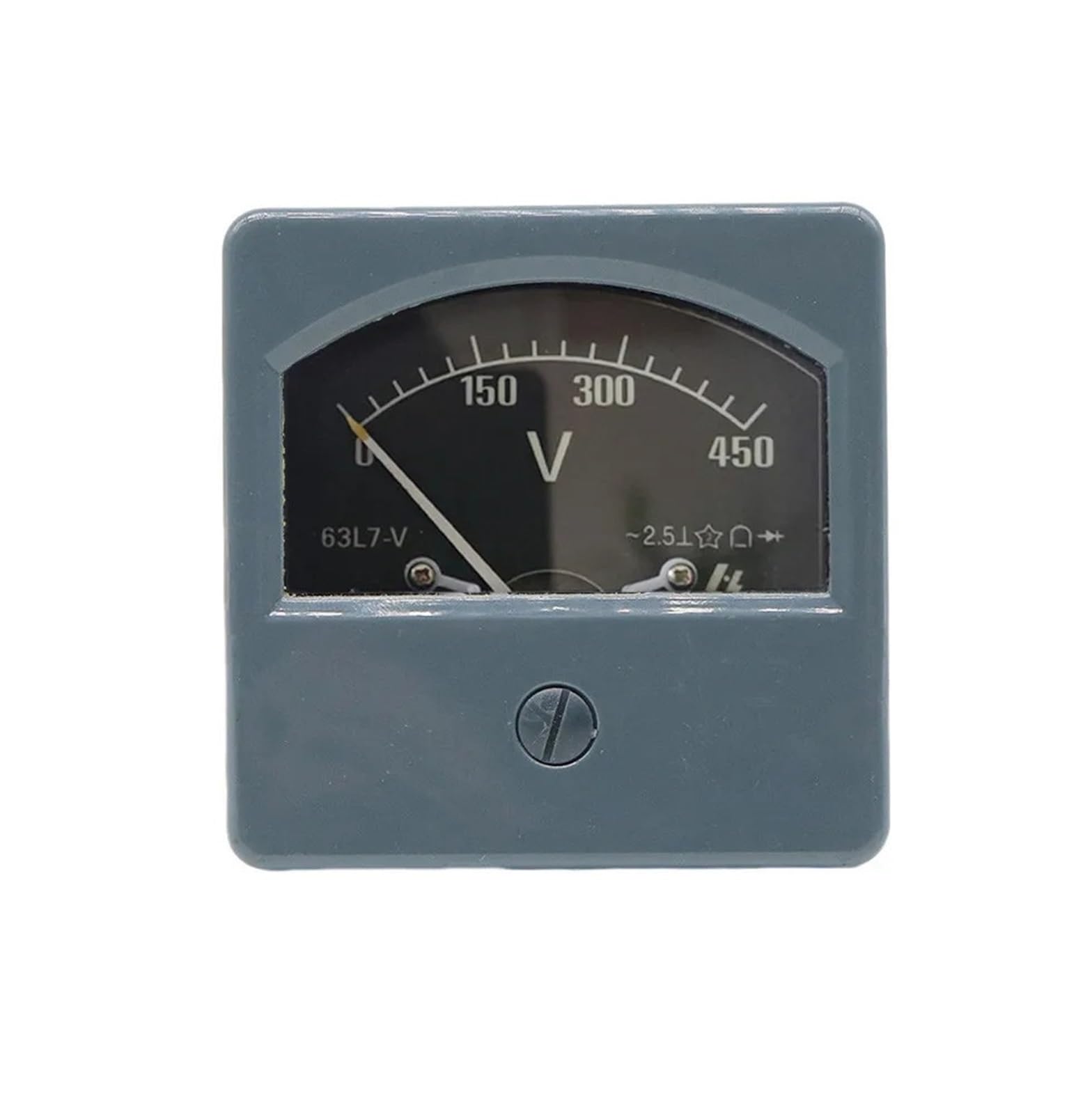 Voltmètre analogique CA 63L7 150V, panneau de mesure robuste au design carré 80x80 mm