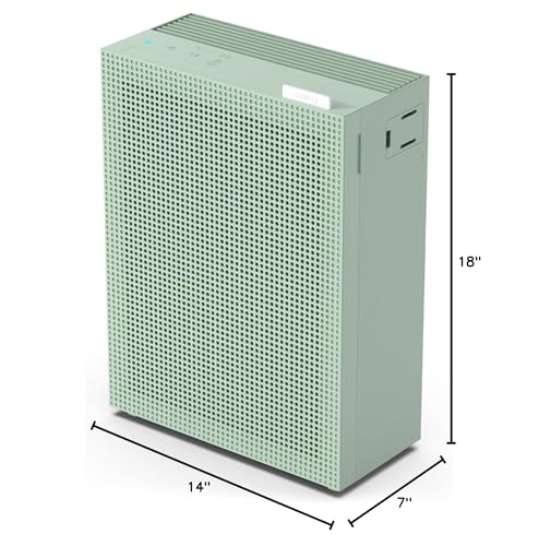 COWAY Air Purifiers for Home Bedroom up to 1,035ft² with HEPA Filter, Carbon Filter, Washable Filter for Smoke, Pollen, Dander, with Air Quality Monitor, Auto Mode, 3yr Warranty, Airmega 150 Green