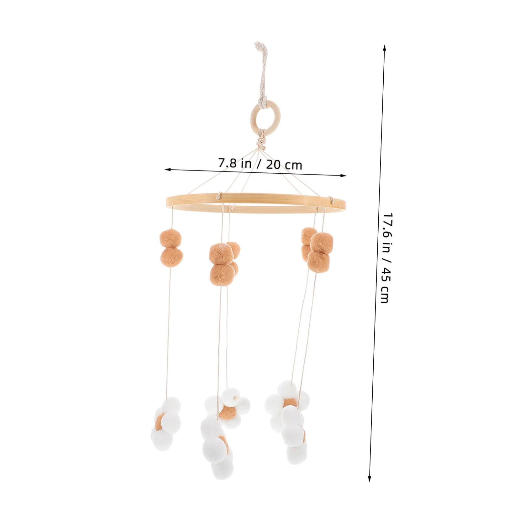 KOMBIUDA Crib Bell Decoration Flower Baby Mobile Felt Mobile for Bassinet Relaxing Nursery Decor Safe Child-Friendly Design