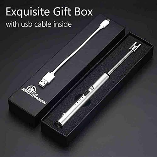 Miniatura 8 de BBQ Dragon Encendedor eléctrico recargable – Arco de plasma de cuello flexible de 9 pulgadas para velas, parrillas y estufas – A prueba de viento,