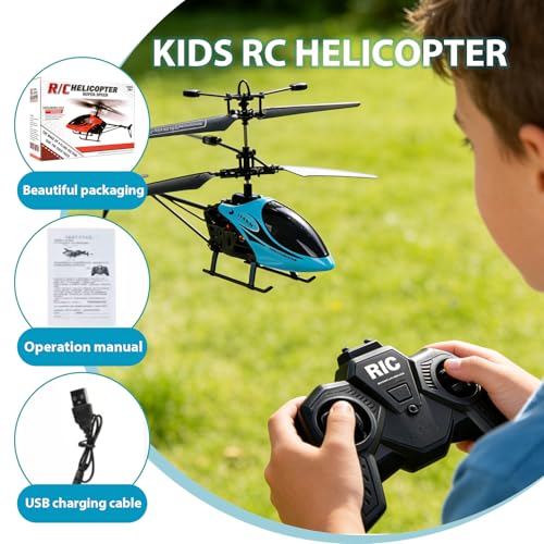 Oiumhru Gesture Sensing Indoor Flying Helicopter Toys, Controllable Helicopter with Colorful LED Lights for Home Entertainment and Fun - Thumbnail 7