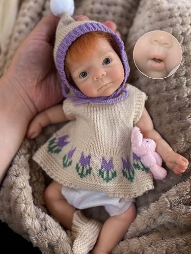 Muñeca Bebé Reborn Silicona 26 cm, cuerpo completo miniatura 2