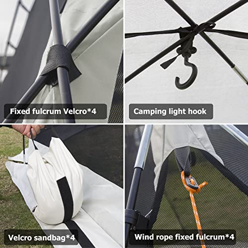 Runbow Screen House Room, 10 X 10 Ft Mesh Net Camping Canopy Tent Gazebos For 4-6 Persons Patios Outdoor Activities, Easy Setup & Not Waterproof #TOP4