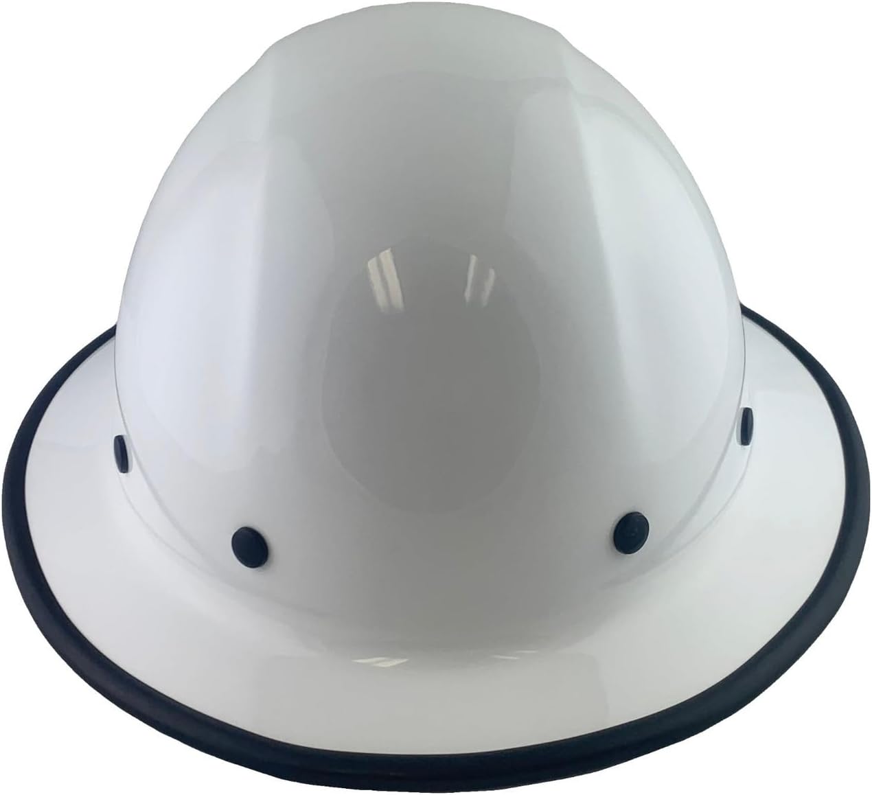 Wolfjaw Full Brim Fiberglass Hard Hat with 8 Point Ratchet Suspension- Add Edging and Tote