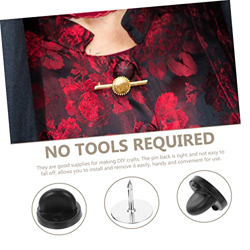 Pin de broche para insignias y etiquetas decorativas con cierre de embrague clutch 3