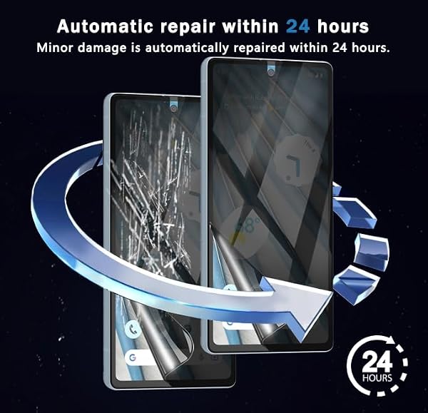 Cmiuubrer 1 Pack for Google Pixel 7a Privacy Screen Protector with 2 Pack Camera Lens Protector. Easy Installation, Anti Spy Flexible TPU Film NOT Tempered Glass for Google Pixel 7a by Cmiuubrer - Used condition - Image 3