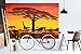 GREAT ART Photo Wallpaper – Sunset in Africa – Picture Decoration Jungle Sunset Safari Savannah Giraffe Buffalo Elefant Shadow Silhouettes Image Decor Wall Mural (82.7x55.1in - 210x140cm)