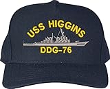USS Higgins DDG-76 Ship Custom Embroidered Cap Navy