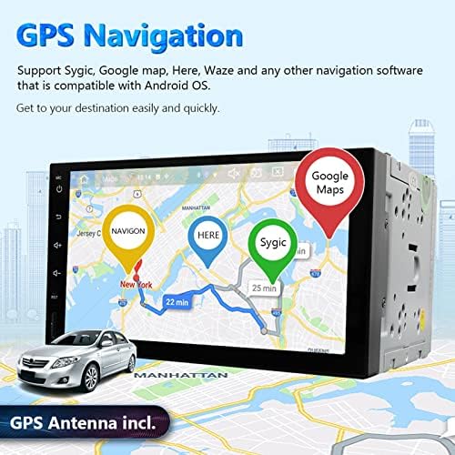 eonon double din car stereo multimedia Player 7 Inch Android 11 2+32GB GPS Sat Nav CarPlay Android Auto Bluetooth 5 DSP WiFi RDS Support DAB+ OBDII AHD Reversing Camera Screen Mirroring Headunit R04