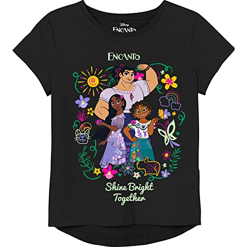 Disney Girls' Encanto Mirabel, Isabela, Luisa Shine Bright T-Shirt