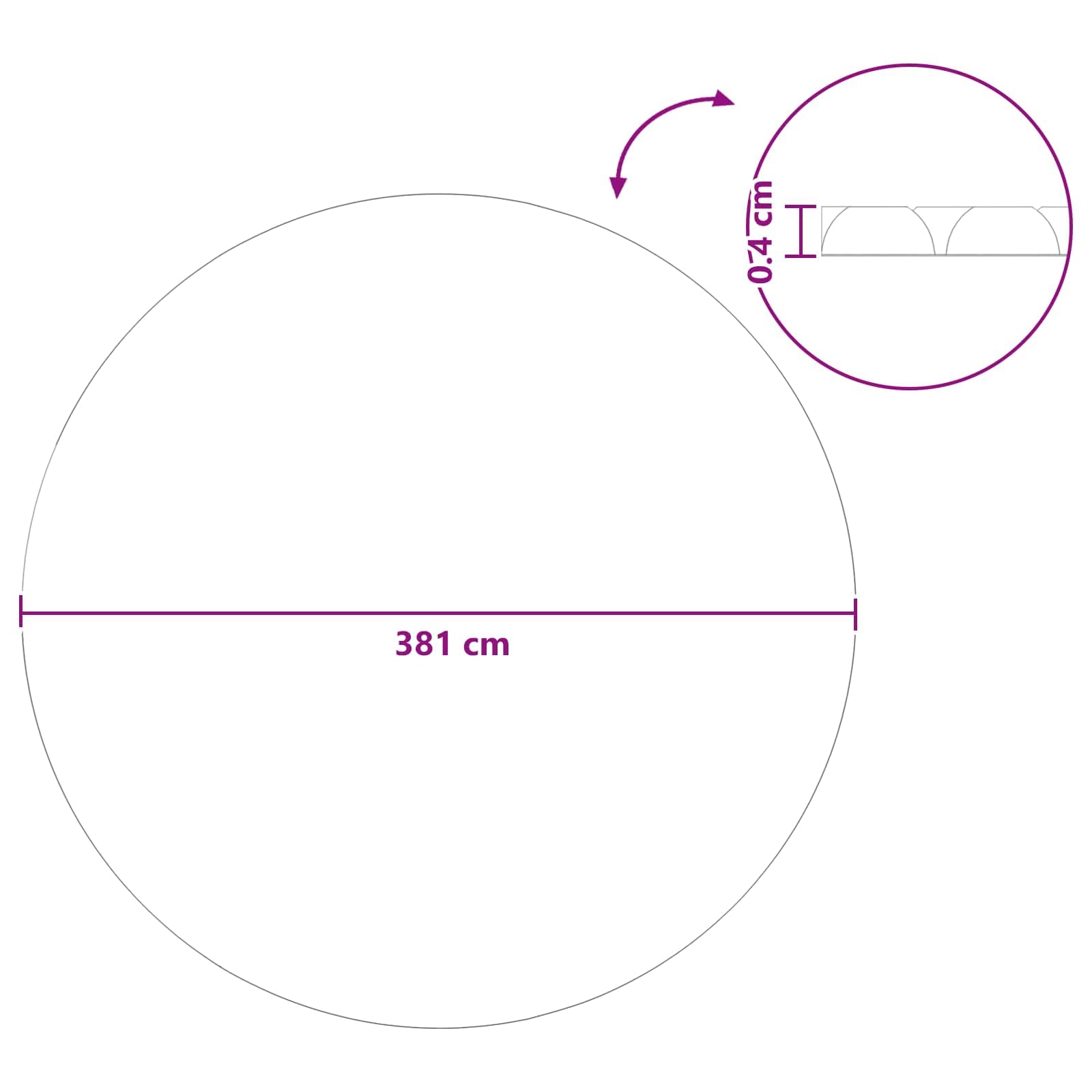 Cubierta solar para piscina de 381 cm de diámetro, redonda, de polietileno con protección UV, impermeable y resistente a desgarros para piscina exterior, piscina, jacuzzi, piscina infantil