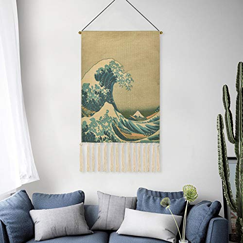 Tapeçaria japonesa ondulada Great Wave Off Kanagawa Tapeçaria onda oceano Tapeçarias Katsushika Hoku