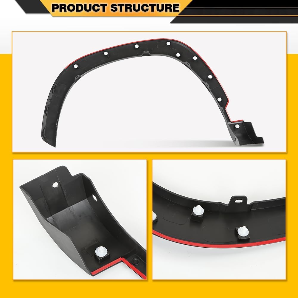Fender Flare Pair Front Left & Right Compatible with Toyota Corolla Cross (submodel: L, LE, XLE) 2022-2023 756010A040, 756020A040, TO1291125, TO1290125