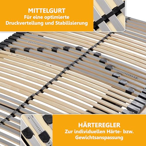 BeCo Matratzen GmbH & Co. KG Lattenrost Flex 42 Motor, Kopfteil und Fußteil elektrisch verstellbar, Größe:80 x 200 cm – Bild 7