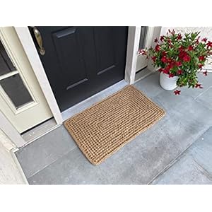 Kempf rectangle dragon coco coir doormat 22 inch by 36 inch entrance mat indoor outdoor natural fiber mat large size  urban country home decor
