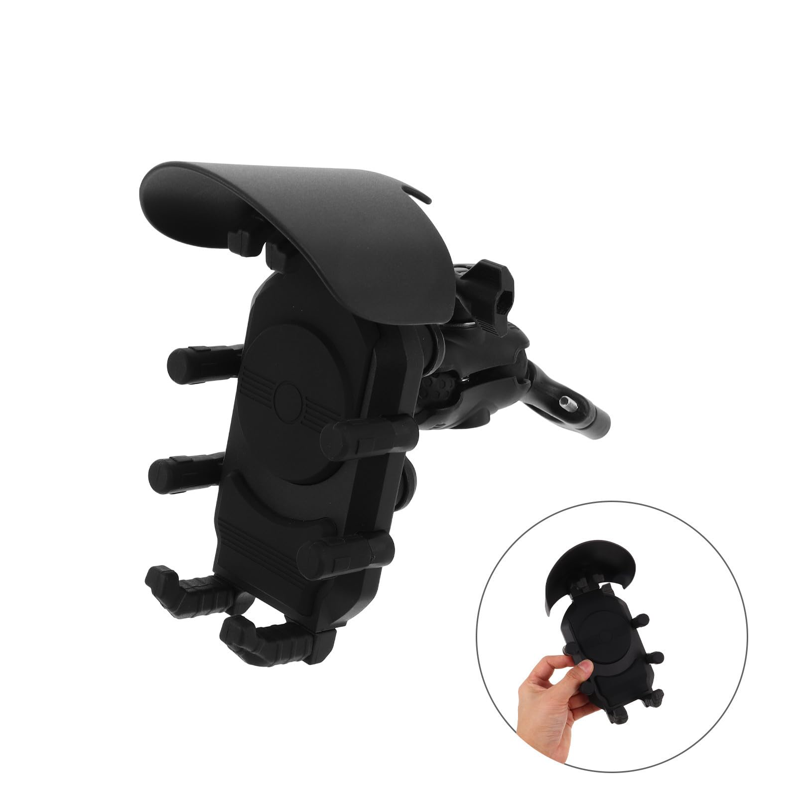 Supporto per Cellulare per Veicoli a Due Ruote e Bicicletta Antivibrazione, Regolabile e Staccabile, in Plastica e Silicone, Adatto Manubri da 1,6 a 3,2cm per Telefoni Larghezza