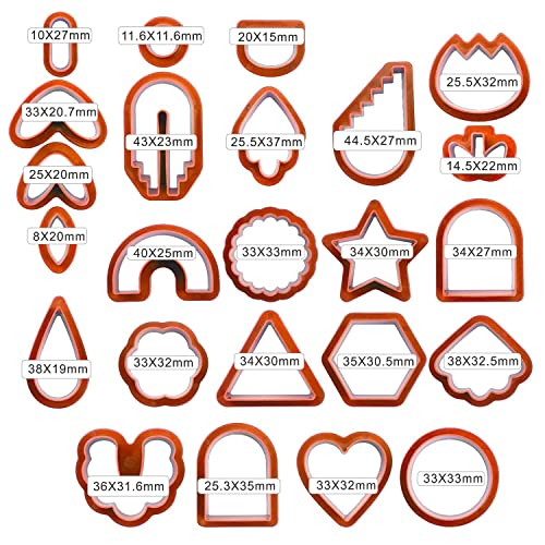 Allazone Polymer Clay Cutters Set, Clay Earring Cutters Plastic Clay Cutters For With Earring Cards Earring Hooks Jump Rings For Polymer Clay Jewelry Making #TOP1