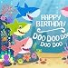 GYA Cartoon Cute Shark Happy Birthday Theme Backdrop for Photography Under The Sea Birthday Party Background Baby Shower Kids Party Newborn Child Family Portrait Studio Props 5x3ft