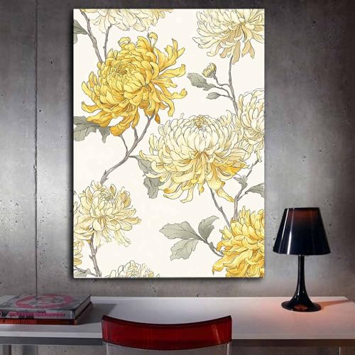 Tableau végétal chrysanthèmes pour illuminer votre intérieur - 3