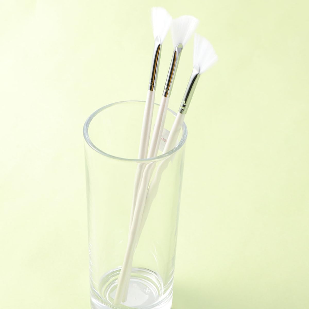 5pcs Nylon Fan Makeup Brushes for Face Mask Application White Fan-shaped Facial Mask Applicator Tools for Skincare