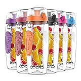 【 Mit Früchtebehälter 】--Neben die Flasche wie normale Wasserflasche, enthält diese Flasche noch eine Früchtebehälter. Sie können eine flasche Wasser mit voller Vitamine bringen, während jeder Außen-Aktivitäten.