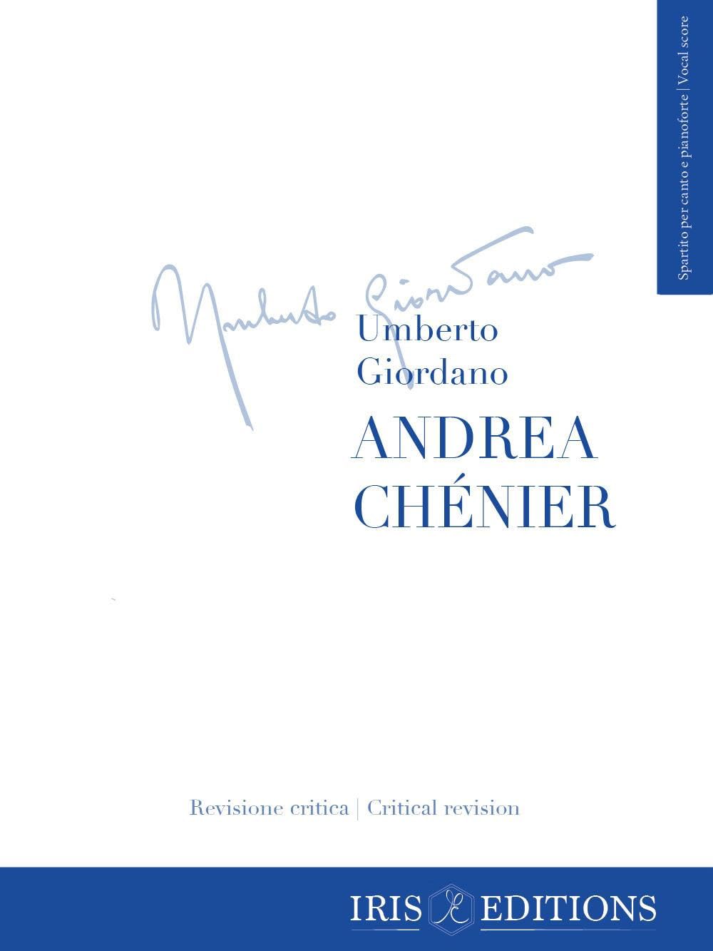 Andrea Chenier spartito pour chanter l'opéra italien sans orchestre au piano