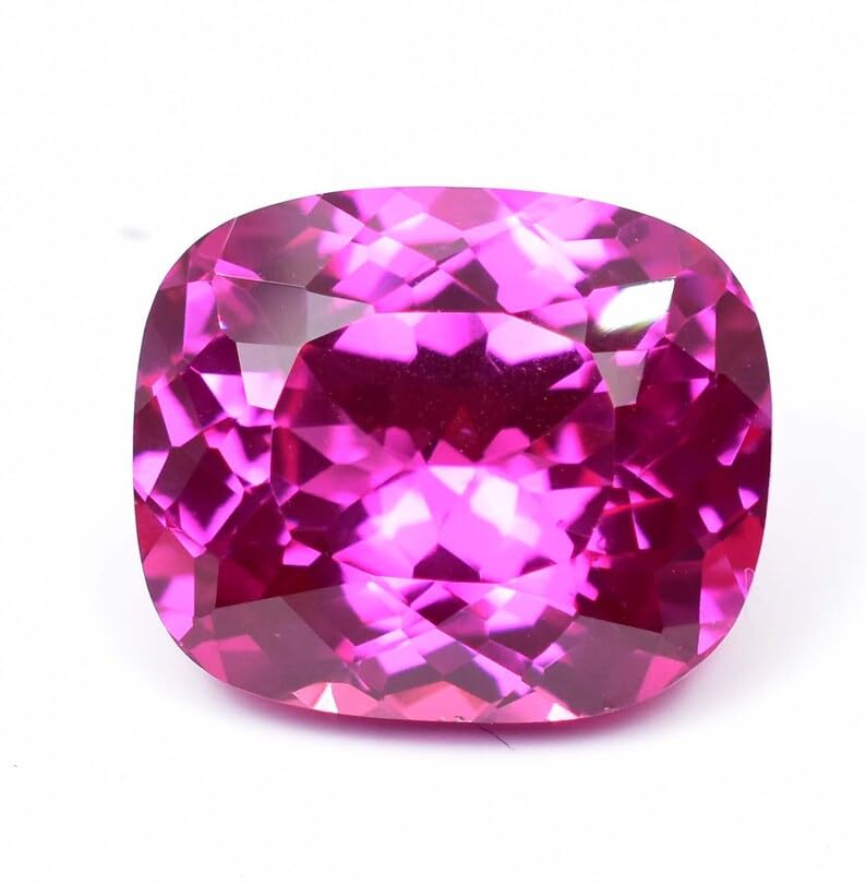 Saphir rose naturel coussin 16x13mm pour bague d'exception - 2