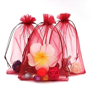 jijAcraft Organzasäckchen Weinrot 13x18cm 100 Stück