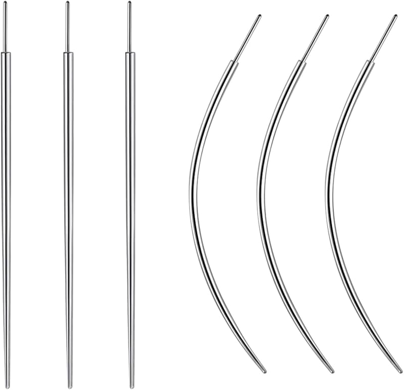 WOLAYI Kit com 6 ferramentas de inserção para joias de piercing threadless em titânio G23, 16G/18G/20G