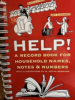 Spiral-bound Help!: A Record Book for Household Names, Notes & Numbers Book