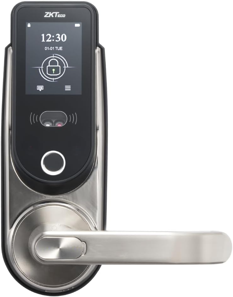 ZKTeco Smart Lock with Reversible Handle, Electronic Deadbolt, Biometric Door Lock-100B-L